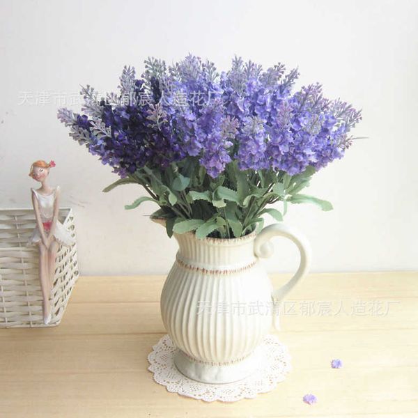 Lavanda simulada 10 lavanda Adeços de lanchonete em casa Provence Purple Lavender segurando flores de flores