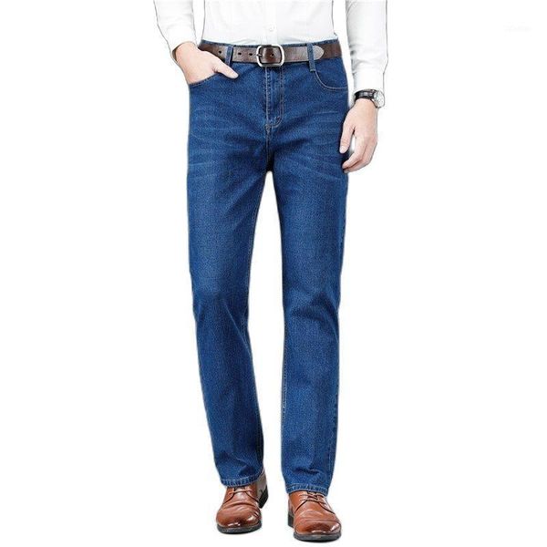 

men's business jeans, casual straight-leg spring, summer, autumn and winter jeans, Blue