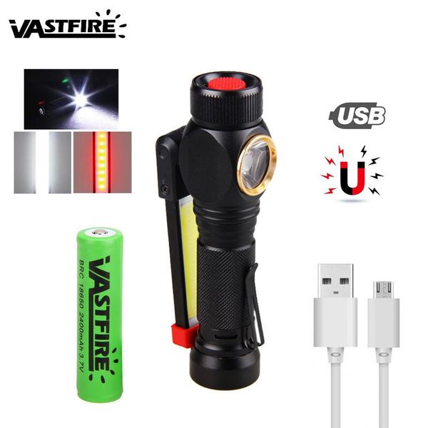 

portable lantern 7 mode rechargeable led work light folding cob emergency camping lamp for outdoor/indoor flashlights torch torches