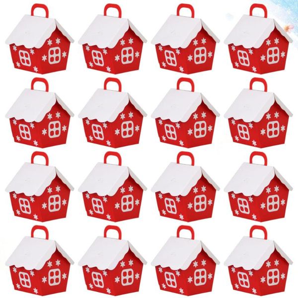 

gift wrap 25pcs christmas red little house candy box lovely container fashion xmas boxes for wedding home party festival (christmas