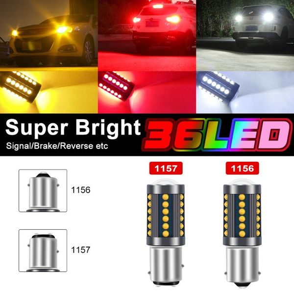 

emergency lights 2pcs 1156 ba15s p21w led turn bau15s py21w reversing light 1157 bay15d brake lamp 36 cob tail yellow red white