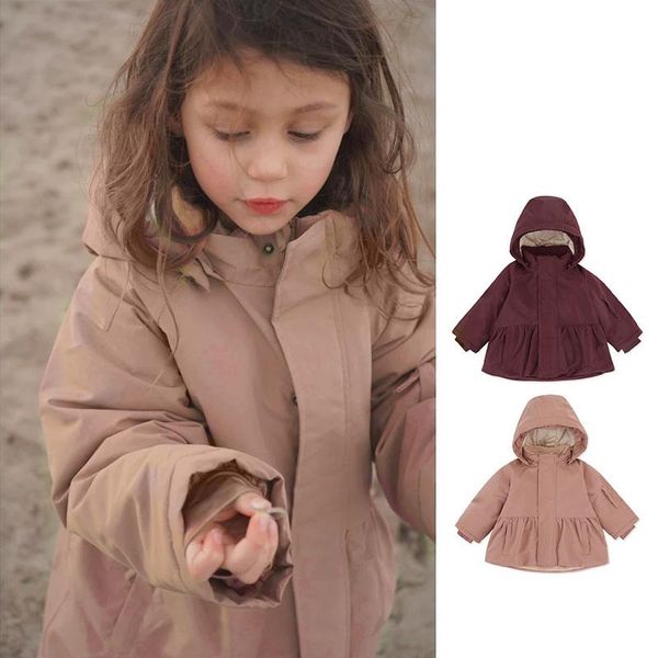 

down coat kids girls jacket 2021 winter thick warm hooded cotton keep windpproof outwear sisters designer clothes, Blue;gray