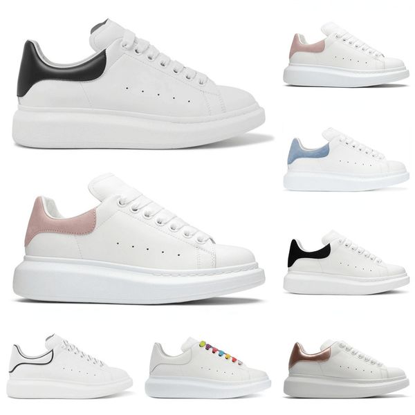 

2022 fashion men shoe designer women leather lace up platform oversized sole sneakers white black mens womens luxury velvet suede casual sho