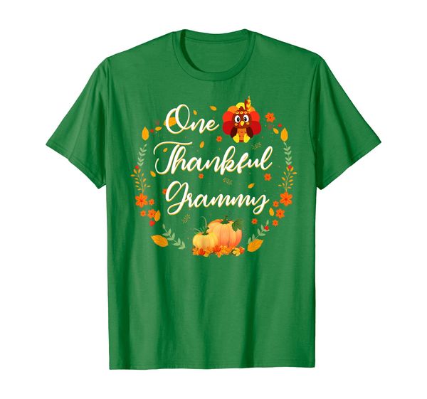 

One Thankful Grammy Turkey Costume Thanksgiving Womens Gift T-Shirt, Mainly pictures