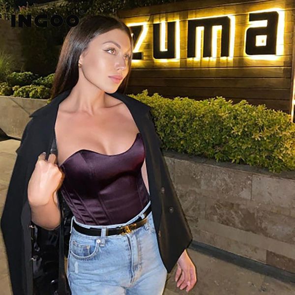 

off shoulder corset crop summer soild sleeveless v neck party women strapless wrap bandage tank bustier women's tanks & camis, White