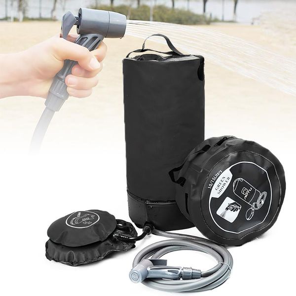 

hydration packs portable shower bag 11l pvc outdoor camping bath car washing tools water storage for plant watering pet bathing