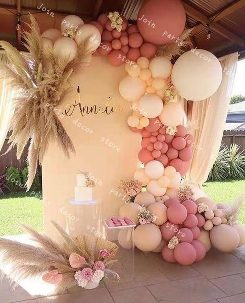 

diy pastel dusty pink balloons garland arch kit birthday party decoration wedding baby shower anniversary ballons toys accessori