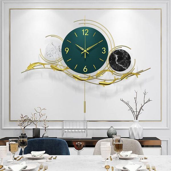

wall clocks clock hanging living room modern simple restaurant light luxury decorative household fashion watches