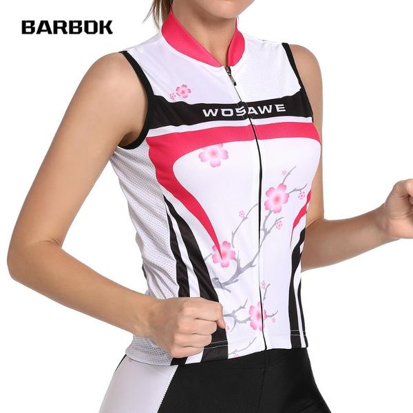 

racing jackets wosawe women's sleeveless cycling jersey reflective vest summer breathable mtb bicycle clothes bike ropa, Black;red