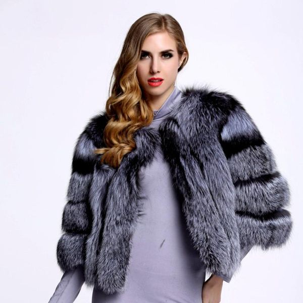 

women's fur & faux 2021 welfurlena thick wide-waisted full real coat winter warm genuine jacket fashion women natural overcoat 55cm, Black