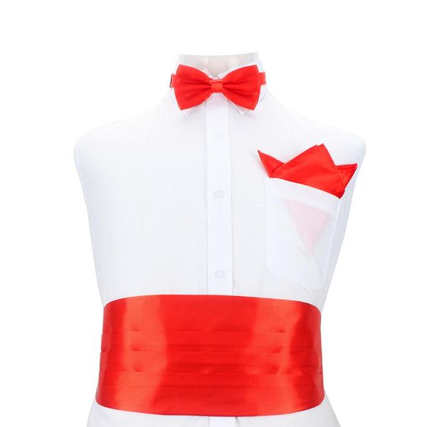 

belts wedding cummerbund sets with pocket square hanky bowties mens tuxedo formal party waist band male cummerbunds, Black;brown