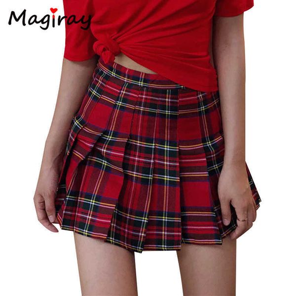 

preppy harajuku a-line mini plaid skirt girl y2k high waist pleated sailor korean kawaii sweet school uniform short skort, Black