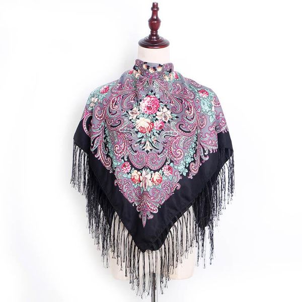 

scarves russian shawl square babushka scarf head wraps female cotton hijabswrap hair hijab femme bufanda de mujer echarpe ete soie, Blue;gray
