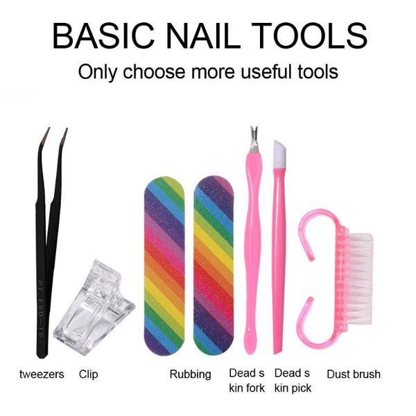 

home travel diy tools art multifunctional salon decorative beginner sequins gel manicure set portable with nail lamp gift kits