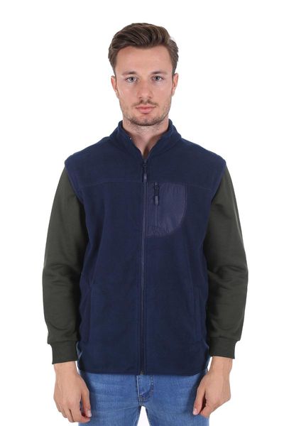 

men's vests diandor male fleece vest navy blue/navy 2126000, Black;white