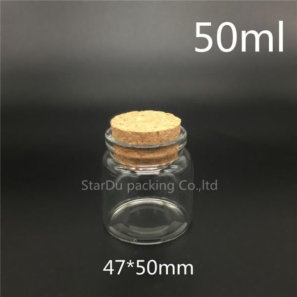 

300pcs 50ml glass bottle sealed bottles cork jar,50cc container of experiment storage & jars