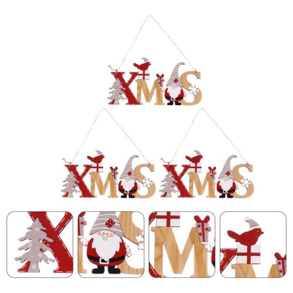

greeting cards 3pcs christmas door hanging boards festive stylish board sign xmas decor for party home