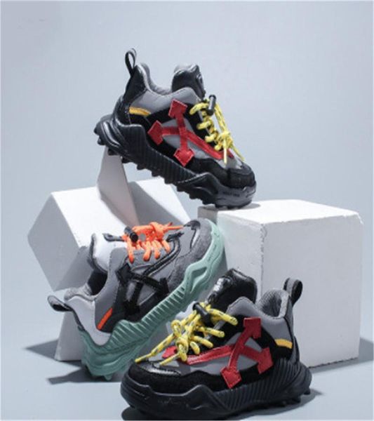 

sneakers boys' 2021 hip-hop shoes children's basketball fashion trend, Black;red