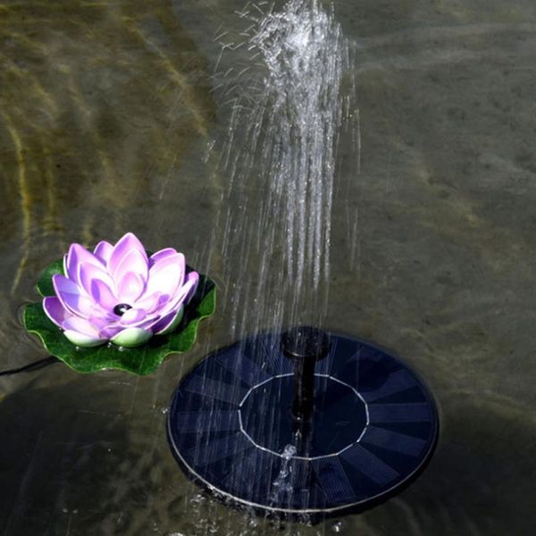 

solar powered fountain pump floating brushless garden bird bath pond water kit with different spray heads decorations