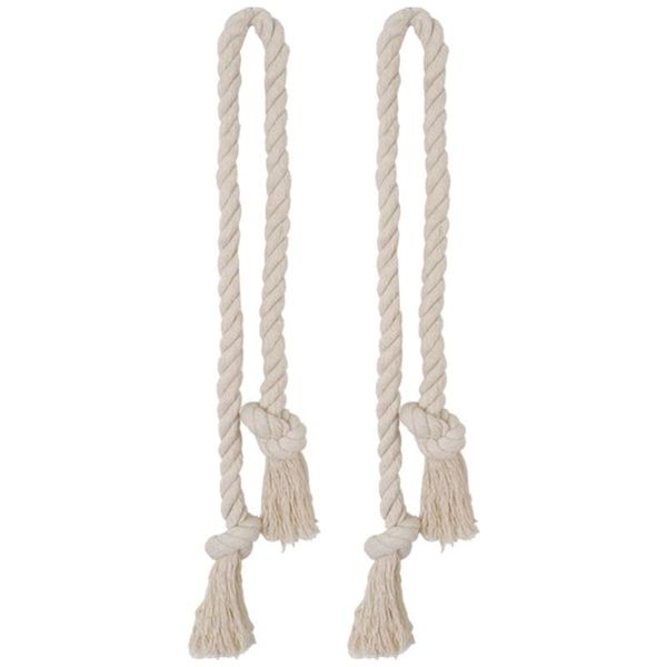 

2pcs color curtain buckles tie rope tieback holder cotton & drapes