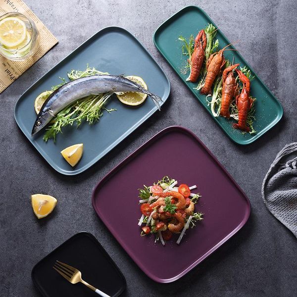 

dishes & plates tableware nordic simple western steak plate breakfast fruit salad dinner daily