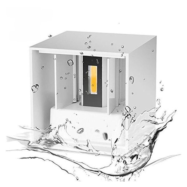 

waterproof wall lamp outdoor square round aluminum up and down lighting moisture lamps
