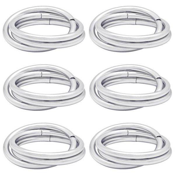 

6pcs stainless steel chain metal napkin buckle ring cloth jewelry rings