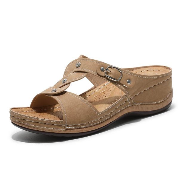 

dress shoes women sandals breathable comfort shopping ladies walking wedge heels summer platform sandal mujer plus size 45, Black