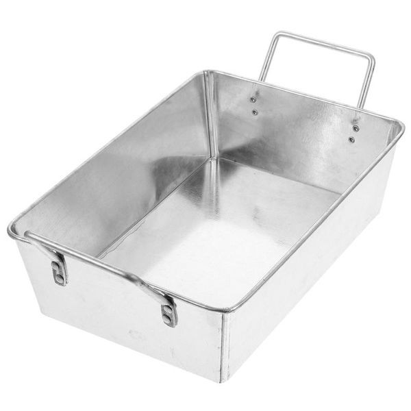 

pans 1pc household food plate french fries holder snack table decor (silver)