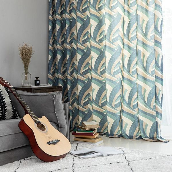 

curtain & drapes [music] modern and simple for living room bedroom curtains polyester cotton fabric printed cloth