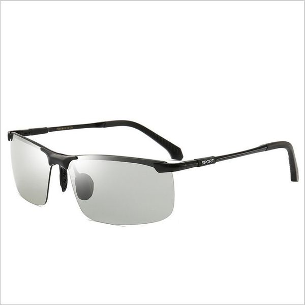 

designer new color changing polarizing sunglasses men's psensitive anti ultraviolet sunglasses driver's driving glasses 3066, White;black