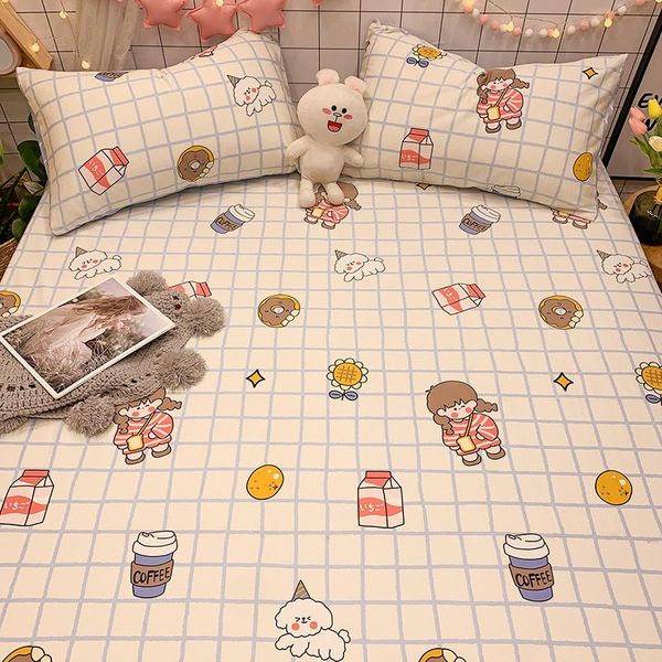 

sheets & sets bed sheet+2pcs 2021 cases decor home textile bedding coverlet flat sheet flower cover soft warm