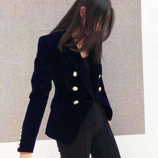 

women's suits & blazers velvet suit blazer dress jacket autumn winter elegant blue short feminino1, White;black