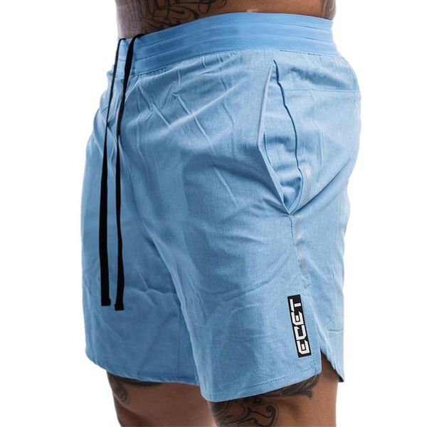 

running shorts 2021 mem summer gyms bodybuilding workout breathable quick dry jogger training men short pants, Black;blue