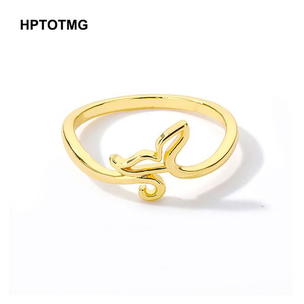 

wedding rings gold fish tail for women stainless steel adjustable engagement 2021 trend trinket gifts jewelry accessory, Slivery;golden