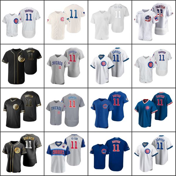 

chicago cubs men 11 yu darvish white men women youth jersey, Black;red