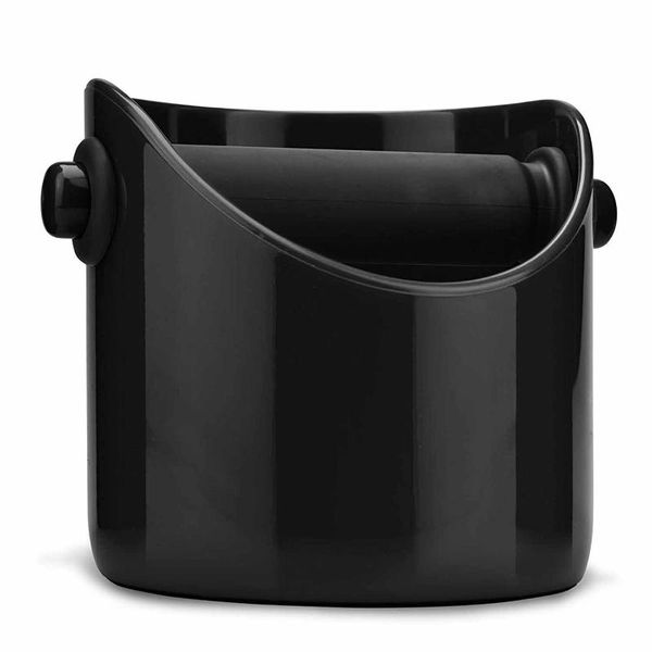

storage boxes & bins coffee grind knock box and espresso dump bin (black)