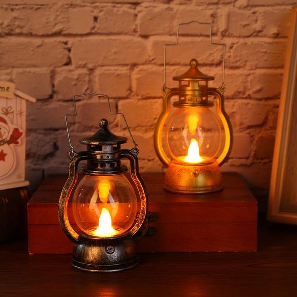 

night lights retro classic kerosene lamp portable led lantern antique ornament wall light european