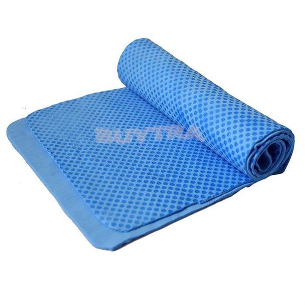 

fins & gloves pva 80 x 17cm chilly pad cooling blue towel for all sports summer popoular exercise sweat ice cold 1pcs