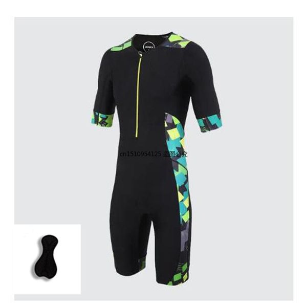 

racing sets cycling professional skin suit team suit, bicycle speed breathable short sleeves triathlon jumpsuit, Black;blue