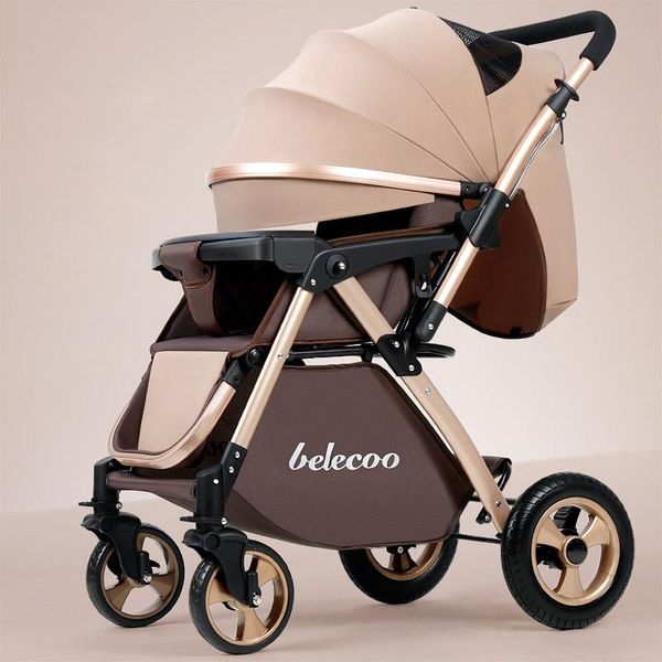 

strollers# portable baby stroller folding born travel pram can sit recline carriage anti-vibration infant for 0~3y