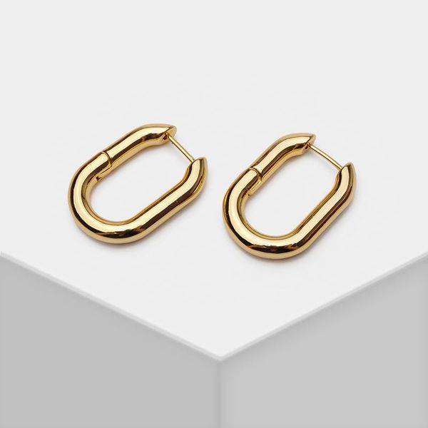 

hoop & huggie amorita boutique simple geometric earrings, Golden;silver