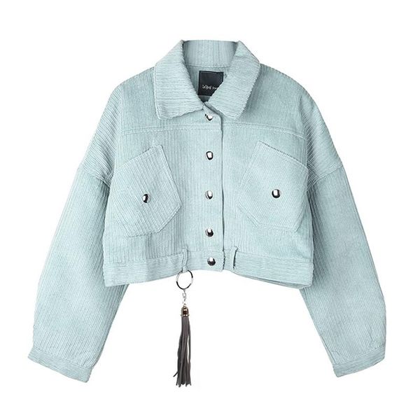 

women's jackets perhaps u women corduroy jacket pocket winter autumn outerwear button tassel black gray blue c0043, Black;brown