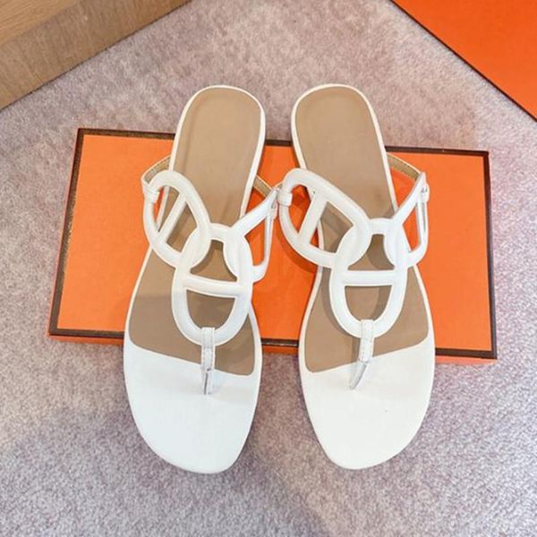 

luxury design summer sandals fashion white flip flops ladies outdoor beach shoes brown simple slippers women flat casual, Black