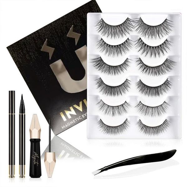 

pair invisible magnetic fake eyelashes 3d 2pcs eyeliner kit false natural false1