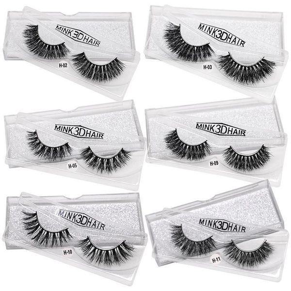 

pcs mink hair false eyelashes 3d multi-layered thick h11-20 fluffy lashes soft eye makeup extension tools1