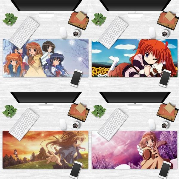 

mouse pads & wrist rests anime kanon cate girl unique deskpad game mousepad desk table protect office work mat non-slip lapcushion