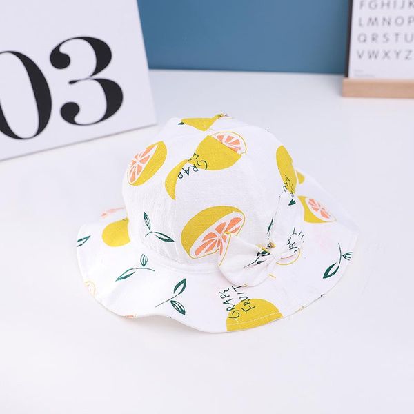 

wide brim hats 2021 summer cute baby sun hat orange dot print boy girl bucket toddler kids panama beach caps beanie, Blue;gray