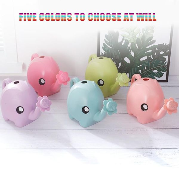 

watering equipments plastic gardening flowers plants kettle tool household children water bottle cute cartoon elephant shape