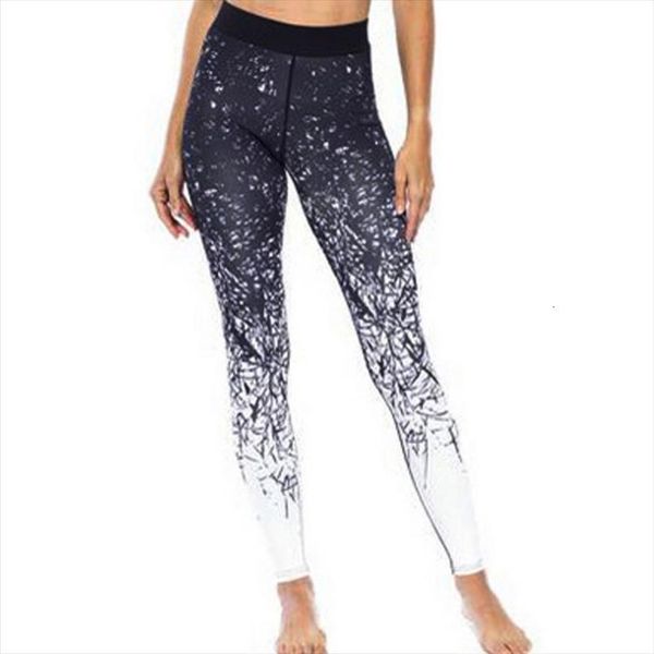 

high waist digital women legging printing skiiny slim elastic breathable workout casual fitness, Black